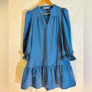Joy Joy Blue Corduroy Dress, size small